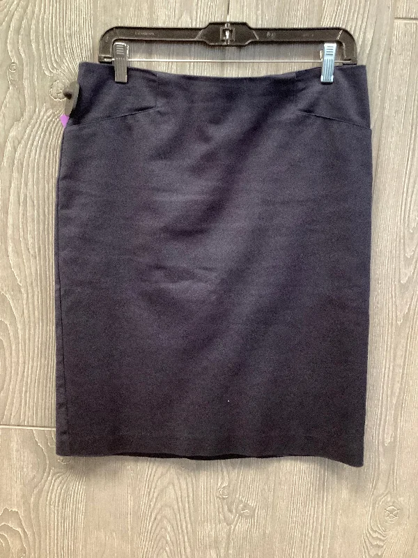 women's striped skirtsSkirt Midi By Van Heusen In Navy, Size: 10